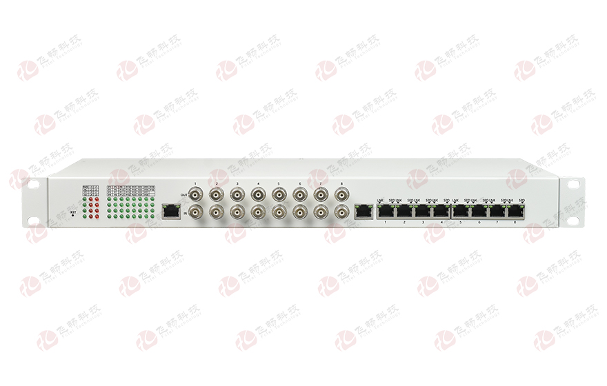 飛暢科技-32路電話+8E1+8FE物理隔離（1+1光備份，19英寸）電話光端機
