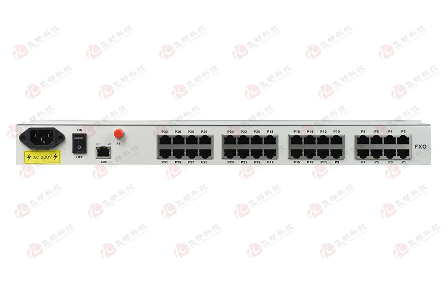 飛暢科技-32路電話+16E1+4FE+4GE+2路數據+SNMP+console（19英寸，物理隔離）電話光端機