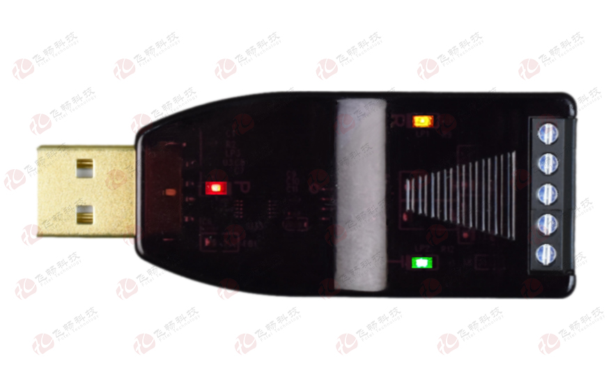 飛暢科技-工業級 3KV隔離/6KV防雷型 USB轉2路高速RS485轉換器